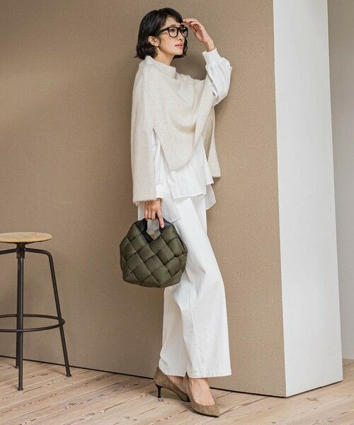 la.f...(大きいサイズ) / ラ・エフ(おおきいサイズ) シャツ・ブラウス | 【大きいサイズ】【biyori/極】""こなれ袖がポイント""バンドカラーシャツ | 詳細5