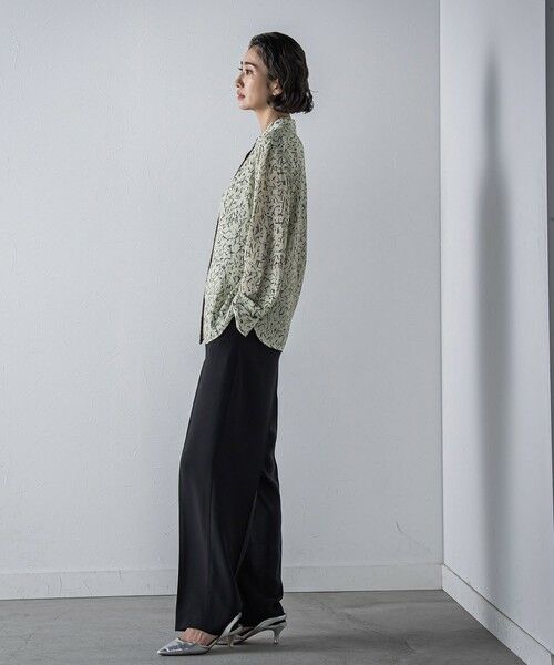 la.f...(大きいサイズ) / ラ・エフ(おおきいサイズ) シャツ・ブラウス | 【大きいサイズ】幾何ドット柄ブリントブラウス≪洗濯機で洗える≫ | 詳細10