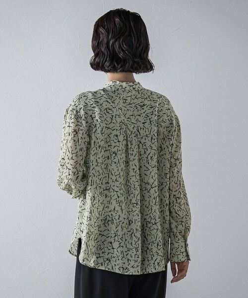 la.f...(大きいサイズ) / ラ・エフ(おおきいサイズ) シャツ・ブラウス | 【大きいサイズ】幾何ドット柄ブリントブラウス≪洗濯機で洗える≫ | 詳細7