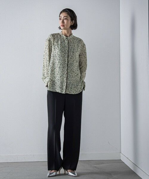 la.f...(大きいサイズ) / ラ・エフ(おおきいサイズ) シャツ・ブラウス | 【大きいサイズ】幾何ドット柄ブリントブラウス≪洗濯機で洗える≫ | 詳細9