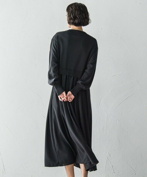 la.f...(大きいサイズ) / ラ・エフ(おおきいサイズ) ロング・マキシ丈ワンピース | 【大きいサイズ】【biyori】デニムドッキングニットワンピース≪手洗い可能≫ | 詳細2