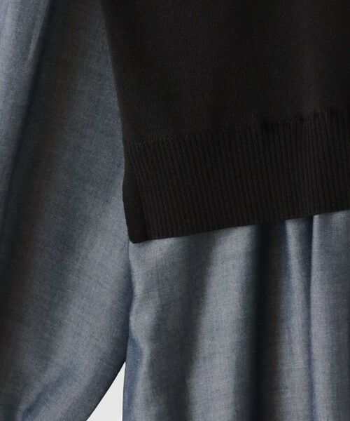 la.f...(大きいサイズ) / ラ・エフ(おおきいサイズ) ロング・マキシ丈ワンピース | 【大きいサイズ】【biyori】デニムドッキングニットワンピース≪手洗い可能≫ | 詳細21