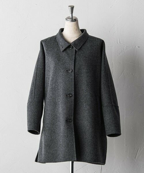 la.f...(大きいサイズ) / ラ・エフ(おおきいサイズ) ダッフルコート | 【大きいサイズ】<極>”軽さと贅沢なぬくもり”スタンドカラーリバーコート | 詳細23