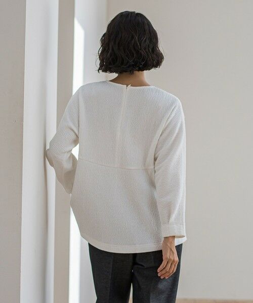 la.f...(大きいサイズ) / ラ・エフ(おおきいサイズ) カットソー | 【大きいサイズ】ツブツブジョーゼットカットソー≪洗濯機で洗える≫ | 詳細2