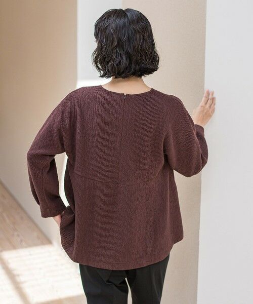 la.f...(大きいサイズ) / ラ・エフ(おおきいサイズ) カットソー | 【大きいサイズ】ツブツブジョーゼットカットソー≪洗濯機で洗える≫ | 詳細9