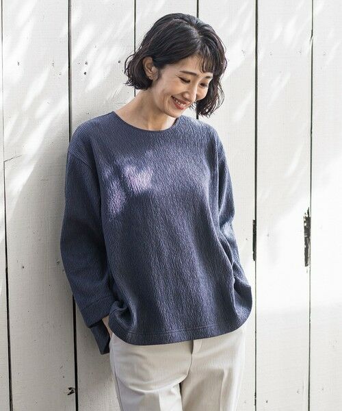 la.f...(大きいサイズ) / ラ・エフ(おおきいサイズ) カットソー | 【大きいサイズ】ツブツブジョーゼットカットソー≪洗濯機で洗える≫ | 詳細23