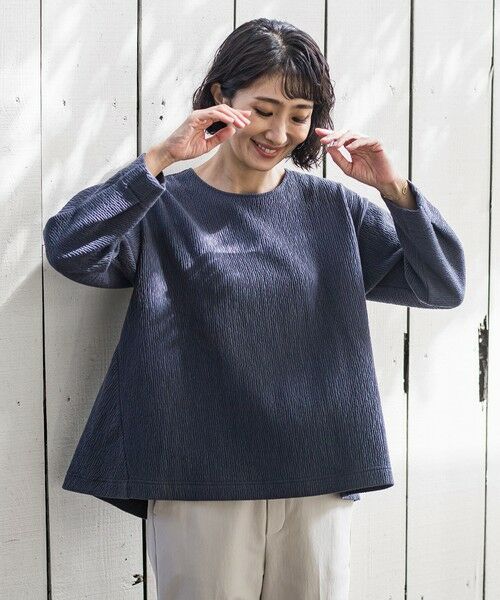 la.f...(大きいサイズ) / ラ・エフ(おおきいサイズ) カットソー | 【大きいサイズ】ツブツブジョーゼットカットソー≪洗濯機で洗える≫ | 詳細24