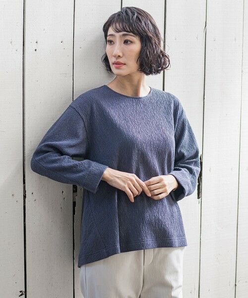 la.f...(大きいサイズ) / ラ・エフ(おおきいサイズ) カットソー | 【大きいサイズ】ツブツブジョーゼットカットソー≪洗濯機で洗える≫ | 詳細25