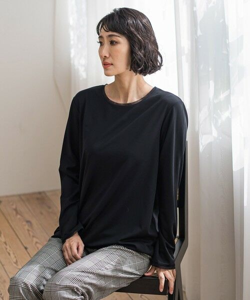 la.f...(大きいサイズ) / ラ・エフ(おおきいサイズ) カットソー | 【大きいサイズ】マシュマロポンチカットソー≪洗濯機で洗える≫ | 詳細10