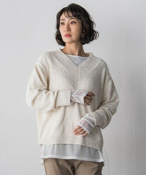 la.f...(大きいサイズ) / ラ・エフ(おおきいサイズ) カットソー | 【WEB限定/大きいサイズ】”重ねるだけで格上げ”レイヤードインナー | 詳細20