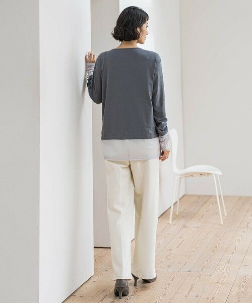 la.f...(大きいサイズ) / ラ・エフ(おおきいサイズ) その他パンツ | 【WEB限定/大きいサイズ】”まるで毛布”とろける裏起毛ワイドパンツ | 詳細14