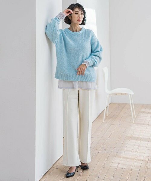 la.f...(大きいサイズ) / ラ・エフ(おおきいサイズ) その他パンツ | 【WEB限定/大きいサイズ】”まるで毛布”とろける裏起毛ワイドパンツ | 詳細17