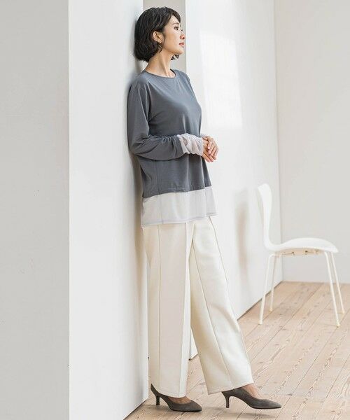 la.f...(大きいサイズ) / ラ・エフ(おおきいサイズ) その他パンツ | 【WEB限定/大きいサイズ】”まるで毛布”とろける裏起毛ワイドパンツ | 詳細22