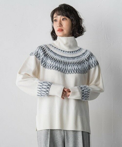 la.f...(大きいサイズ) / ラ・エフ(おおきいサイズ) ニット・セーター | 【大きいサイズ】フェアアイル柄ニット | 詳細1