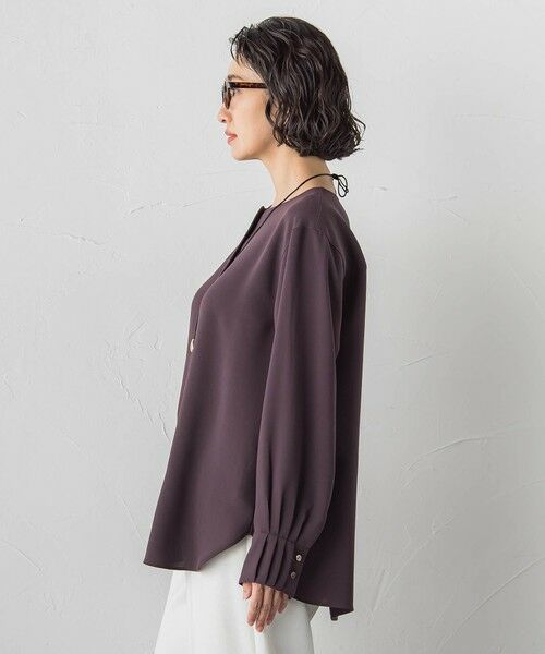 la.f...(大きいサイズ) / ラ・エフ(おおきいサイズ) シャツ・ブラウス | 【大きいサイズ】メランジツイルノーカラーブラウス | 詳細28