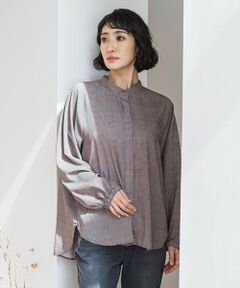 la.f...(大きいサイズ) / ラ・エフ(おおきいサイズ) シャツ・ブラウス | 【大きいサイズ】ジョーゼットチェックブラウス≪洗濯機で洗える≫