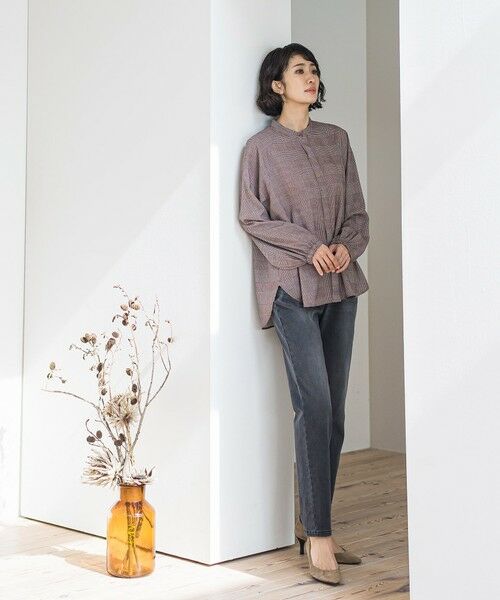 la.f...(大きいサイズ) / ラ・エフ(おおきいサイズ) シャツ・ブラウス | 【大きいサイズ】ジョーゼットチェックブラウス≪洗濯機で洗える≫ | 詳細19