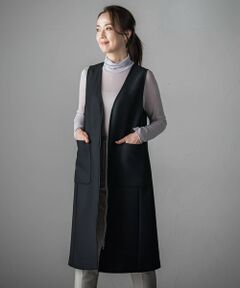 la.f...(大きいサイズ) / ラ・エフ(おおきいサイズ) ロング・マキシ丈ワンピース | 【大きいサイズ】ウールツイードボンディングジャンスカ