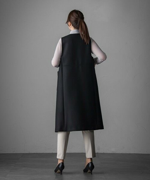 la.f...(大きいサイズ) / ラ・エフ(おおきいサイズ) ロング・マキシ丈ワンピース | 【大きいサイズ】ウールツイードボンディングジャンスカ | 詳細6