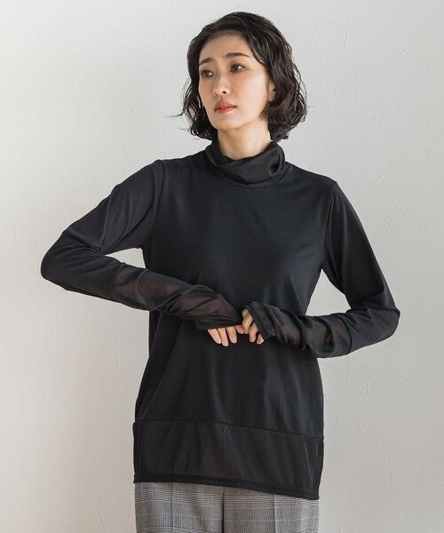 la.f...(大きいサイズ) / ラ・エフ(おおきいサイズ) カットソー | 【大きいサイズ】シアー切り替えカットソー | 詳細14