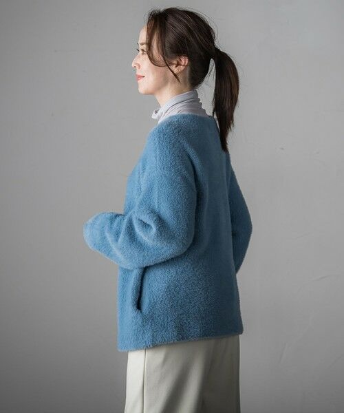 la.f...(大きいサイズ) / ラ・エフ(おおきいサイズ) ニット・セーター | 【大きいサイズ】フェザーヤーンニットカーディガン | 詳細11