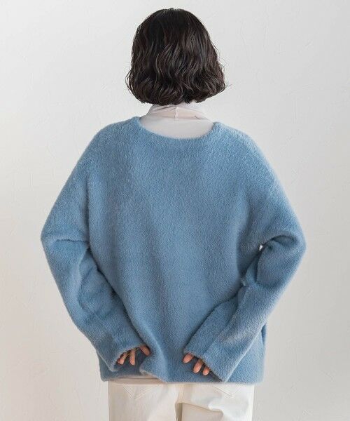 la.f...(大きいサイズ) / ラ・エフ(おおきいサイズ) ニット・セーター | 【大きいサイズ】フェザーヤーンニットカーディガン | 詳細3