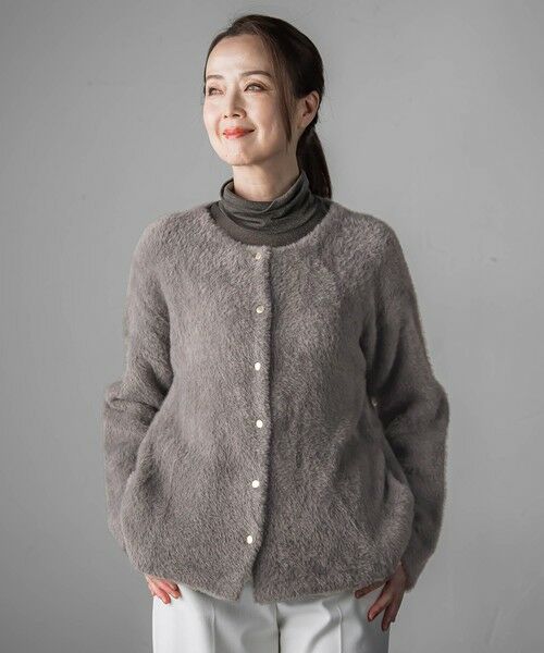 la.f...(大きいサイズ) / ラ・エフ(おおきいサイズ) ニット・セーター | 【大きいサイズ】フェザーヤーンニットカーディガン | 詳細21