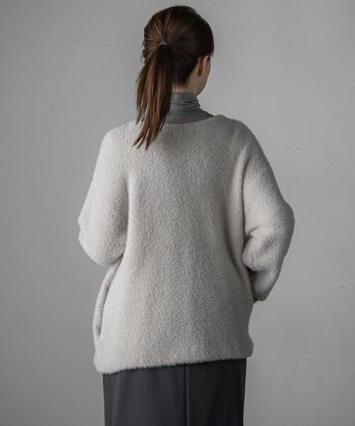 la.f...(大きいサイズ) / ラ・エフ(おおきいサイズ) ニット・セーター | 【大きいサイズ】フェザーヤーンニットカーディガン | 詳細28