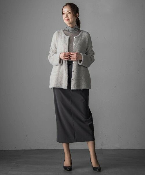 la.f...(大きいサイズ) / ラ・エフ(おおきいサイズ) ニット・セーター | 【大きいサイズ】フェザーヤーンニットカーディガン | 詳細30