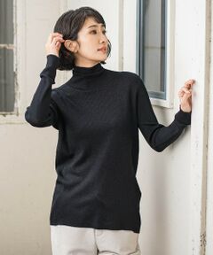 la.f...(大きいサイズ) / ラ・エフ(おおきいサイズ) ニット・セーター | 【大きいサイズ】ラメリブタートルニット