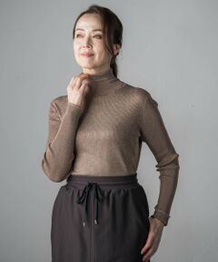 la.f...(大きいサイズ) / ラ・エフ(おおきいサイズ) ニット・セーター | 【大きいサイズ】ラメリブタートルニット