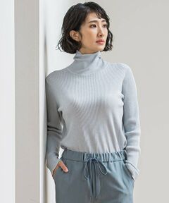 la.f...(大きいサイズ) / ラ・エフ(おおきいサイズ) ニット・セーター | 【大きいサイズ】ラメリブタートルニット