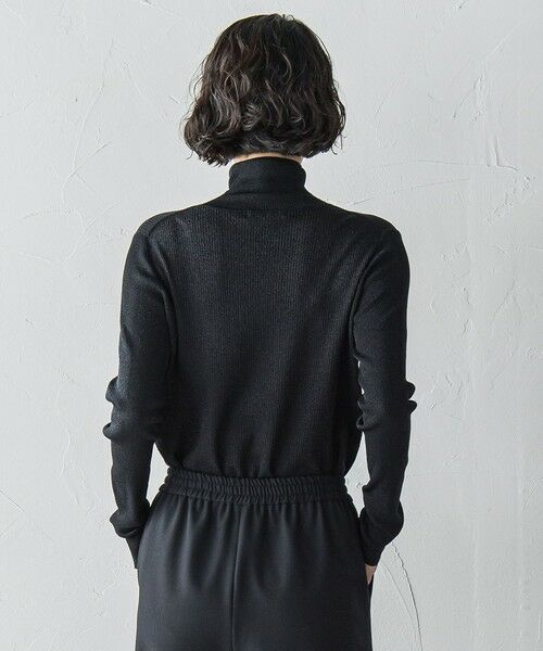 la.f...(大きいサイズ) / ラ・エフ(おおきいサイズ) ニット・セーター | 【大きいサイズ】ラメリブタートルニット | 詳細10