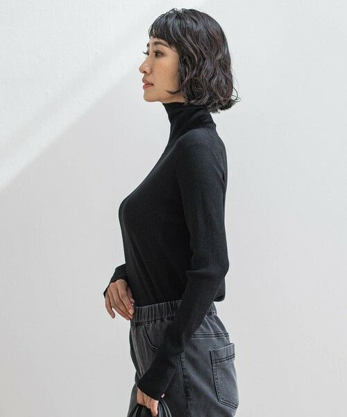 la.f...(大きいサイズ) / ラ・エフ(おおきいサイズ) ニット・セーター | 【大きいサイズ】ラメリブタートルニット | 詳細14