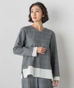 la.f...(大きいサイズ) / ラ・エフ(おおきいサイズ) シャツ・ブラウス | 【大きいサイズ】ピクシエスタVネックブラウス