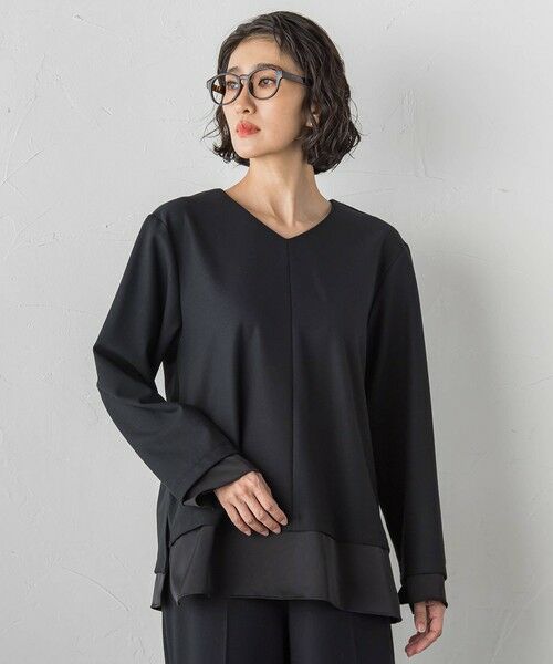 la.f...(大きいサイズ) / ラ・エフ(おおきいサイズ) シャツ・ブラウス | 【大きいサイズ】ピクシエスタVネックブラウス | 詳細1