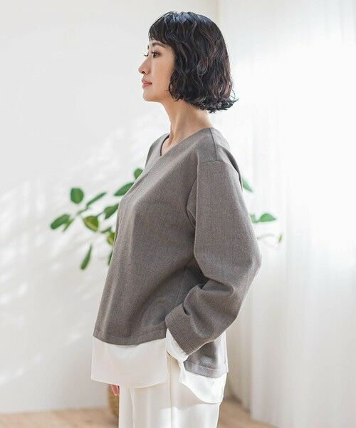 la.f...(大きいサイズ) / ラ・エフ(おおきいサイズ) シャツ・ブラウス | 【大きいサイズ】ピクシエスタVネックブラウス | 詳細10