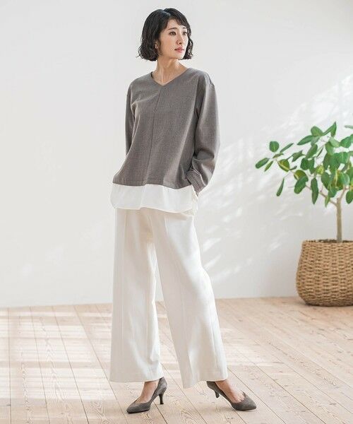 la.f...(大きいサイズ) / ラ・エフ(おおきいサイズ) シャツ・ブラウス | 【大きいサイズ】ピクシエスタVネックブラウス | 詳細12