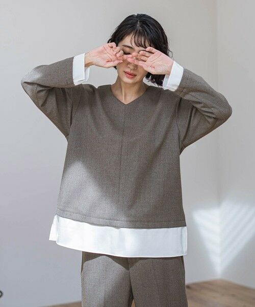 la.f...(大きいサイズ) / ラ・エフ(おおきいサイズ) シャツ・ブラウス | 【大きいサイズ】ピクシエスタVネックブラウス | 詳細15