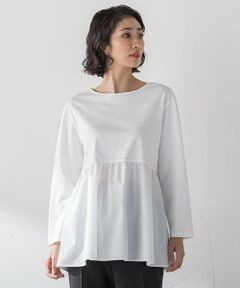 la.f...(大きいサイズ) / ラ・エフ(おおきいサイズ) カットソー | 【大きいサイズ】ペプラムカットソー
