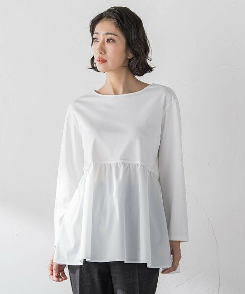 la.f...(大きいサイズ) / ラ・エフ(おおきいサイズ) カットソー | 【大きいサイズ】ペプラムカットソー | 詳細1