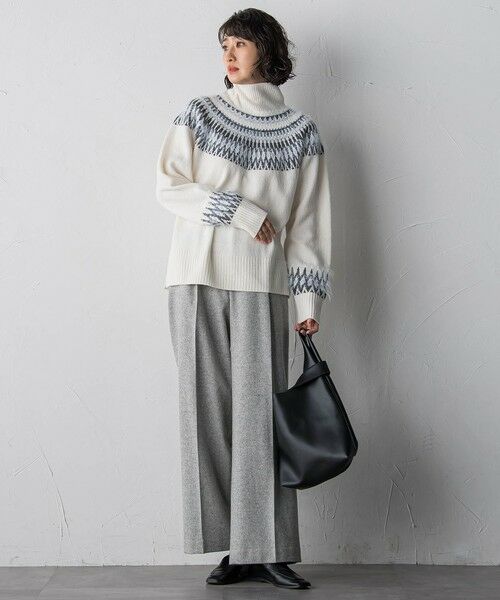 la.f...(大きいサイズ) / ラ・エフ(おおきいサイズ) その他パンツ | 【大きいサイズ】ウールラメシャンブレーパンツ | 詳細9