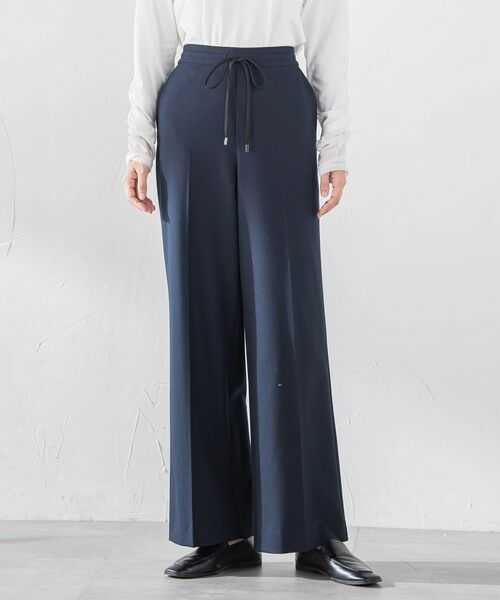 la.f...(大きいサイズ) / ラ・エフ(おおきいサイズ) その他パンツ | 【大きいサイズ】エクセレントウォーム裏起毛ワイドパンツ（ネイビー）