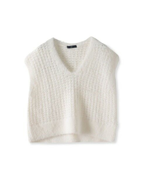 la.f...(大きいサイズ) / ラ・エフ(おおきいサイズ) ニット・セーター | 【大きいサイズ】透かしフェザーニットジレ | 詳細11