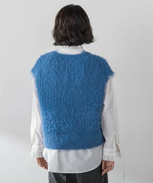 la.f...(大きいサイズ) / ラ・エフ(おおきいサイズ) ニット・セーター | 【大きいサイズ】透かしフェザーニットジレ | 詳細14