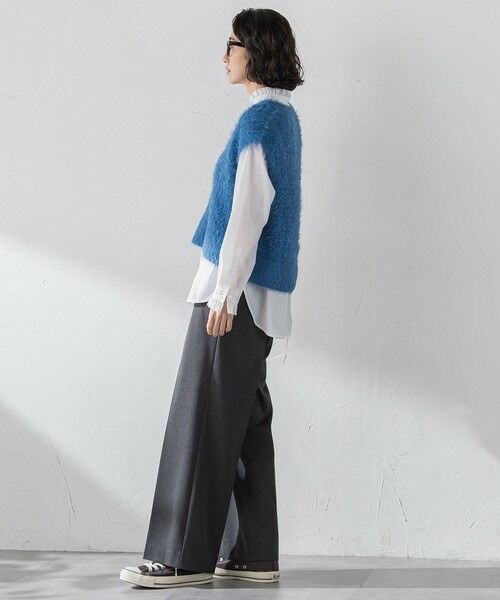 la.f...(大きいサイズ) / ラ・エフ(おおきいサイズ) ニット・セーター | 【大きいサイズ】透かしフェザーニットジレ | 詳細16