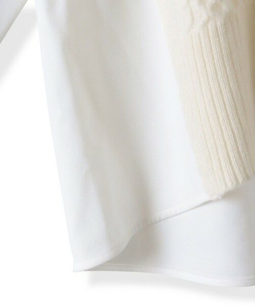 la.f...(大きいサイズ) / ラ・エフ(おおきいサイズ) ニット・セーター | 【大きいサイズ】ハミルトンケーブル切り替えニット | 詳細9