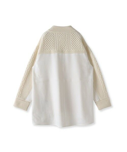la.f...(大きいサイズ) / ラ・エフ(おおきいサイズ) ニット・セーター | 【大きいサイズ】ハミルトンケーブル切り替えニット | 詳細12