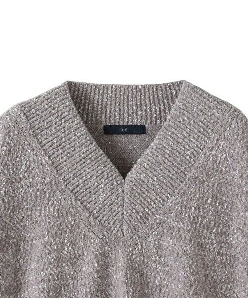 la.f...(大きいサイズ) / ラ・エフ(おおきいサイズ) ニット・セーター | 【大きいサイズ】ツヤモールVネックニット | 詳細22