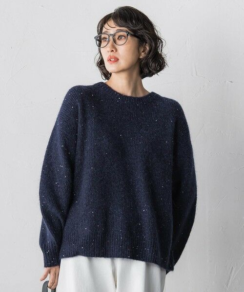 la.f...(大きいサイズ) / ラ・エフ(おおきいサイズ) ニット・セーター | 【大きいサイズ】モヘヤスパンコールニット | 詳細1